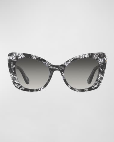 Dolce&Gabbana DG Logo Metal Cat-Eye Sunglasses
