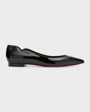 Christian Louboutin Hot Chickita Patent Red Sole Ballerina Flats