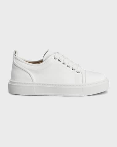 CHRISTIAN LOUBOUTIN 1075$ White Loupin Up Donna Flat Sneakers
