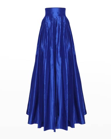 Carolina Herrera Pleated Silk Ball Skirt