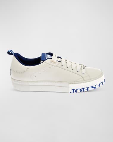 john galliano - Logo Leather Penny Loafers Sale - Metziahs