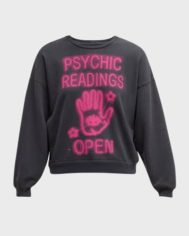 MOTHER The Drop Square Graphic Crewneck Sweatshirt