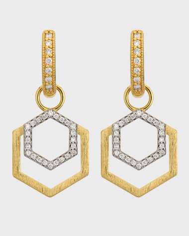 Jude Frances Lisse Open Duo Hexagon Diamond Earring Charms