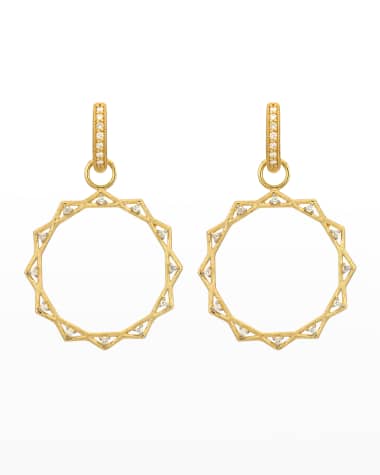 Jude Frances Lisse Open Diamond Sun Earring Charms
