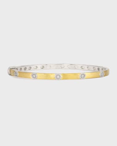Jude Frances Mixed Metal Provence Hex Diamond Station Bracelet