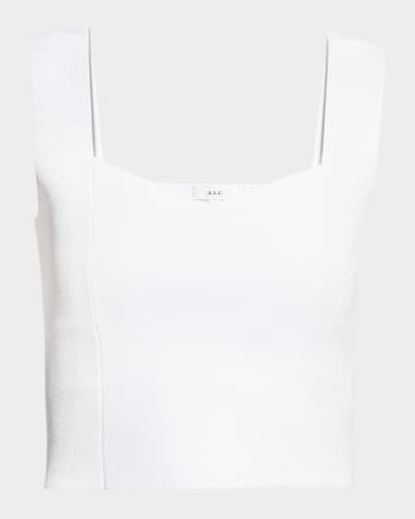 A.L.C. Jordana Seamed Cropped Tank Top