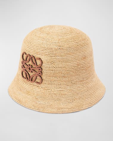 Loewe Anagram Raffia Bucket Hat