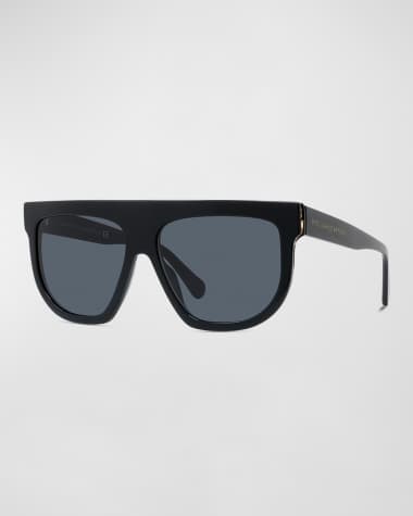 Stella McCartney Bio-Acetate Aviator Sunglasses w/ Chain Strap