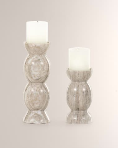 Four Hands Kivu Pillar Candle Holder, Set of 2