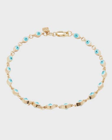 Sydney Evan Mini Enamel Evil Eye Eternity Bracelet