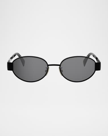 Celine Triomphe Oval Metal Sunglasses