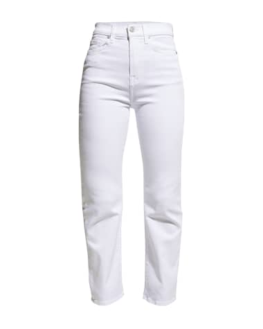 7 for all mankind The High Waist Slim Kick Cropped Jeans