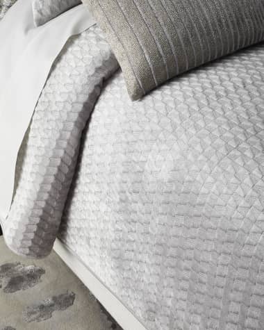 Callisto Home Marconi Geometric Velvet Quilt, King