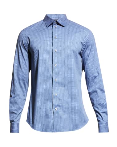 Emporio Armani Men's Cotton-Stretch Sport Shirt