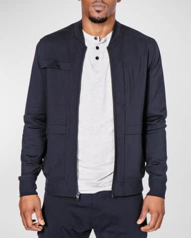 Public Rec Men's Crosstown Nylon-Stretch Zip Bomber Jacket