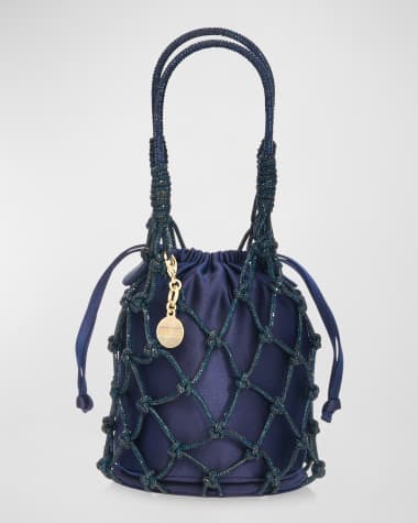 Judith Leiber Couture Sparkle Crystal Net Top-Handle Bag