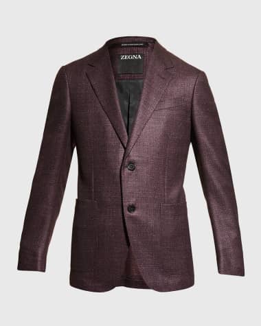 ZEGNA Men's Textured Cashmere Blazer