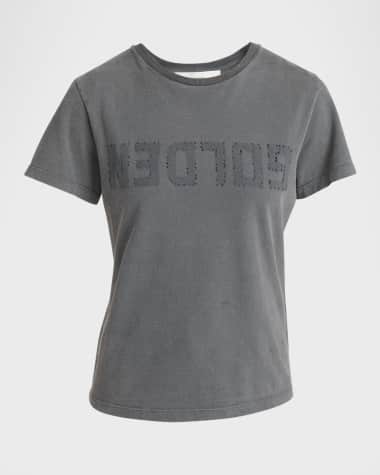 Golden Goose Distressed Crewneck Logo T-Shirt