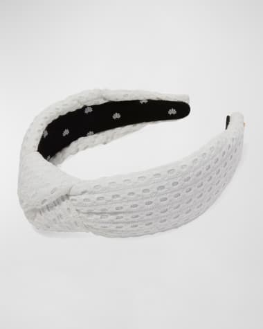 Lele Sadoughi Eyelet Knotted Headband