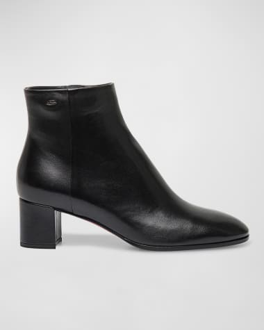 Santoni Halfrida Napa Zip Ankle Booties