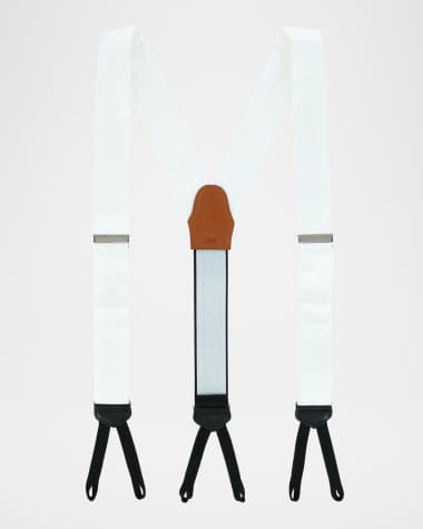 Trafalgar Men's Monte Bello Interlocked Silk Formal Brace Suspenders