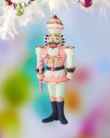 Glitterville 6.75" Gold Colonel Cupcake Ornament