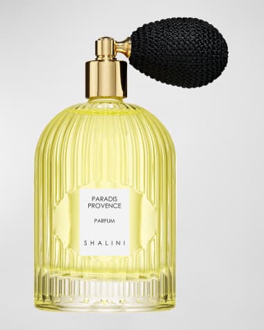 Shalini Parfum Paradis Provence Parfum in Byzantine Glass Flacon w/ Black Bulb Atomizer, 3.4 oz.
