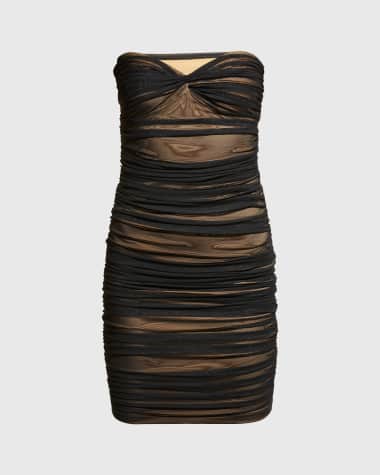 Norma Kamali Walter Strapless Knee-Length Sweetheart Dress