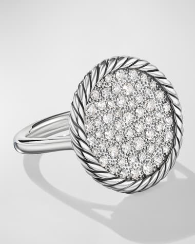 David Yurman Elements Ring with Diamonds in Silver, 21.2mm