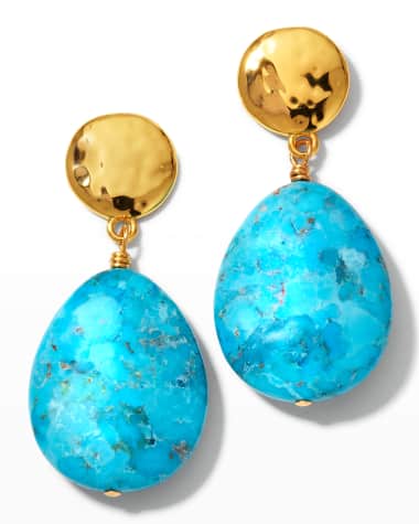 NEST Jewelry Blue Turquoise Teardrop Earrings