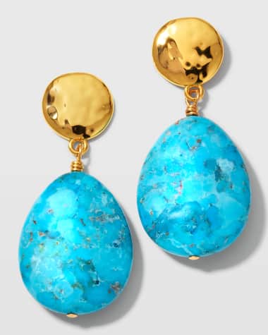 NEST Jewelry Blue Turquoise Teardrop Earrings