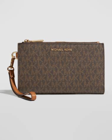 MICHAEL Michael Kors Double-Zip Monogram Bifold Wristlet