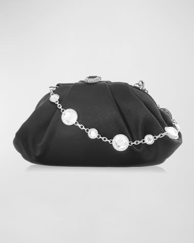 Judith Leiber Couture Gemma Crystal Satin Clutch Bag
