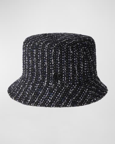 Maison Michel Jason Striped Tweed Bucket Hat
