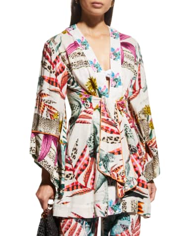 TAJ BY SABRINA Auburn Printed Long-Sleeve Kimono