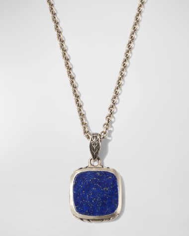 John Varvatos Men's Artisan Lapis Pendant Necklace, 24"L