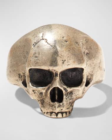 John Varvatos Men's Metal Skull Signet Ring