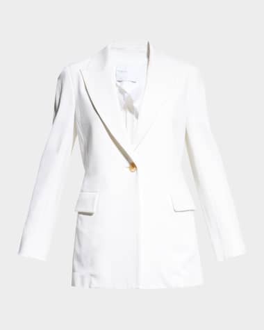 Rosetta Getty Jersey Single-Breasted Blazer