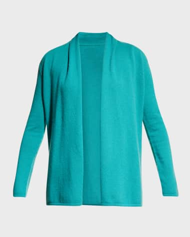 Neiman Marcus Cashmere Collection Open-Front Cashmere Cardigan