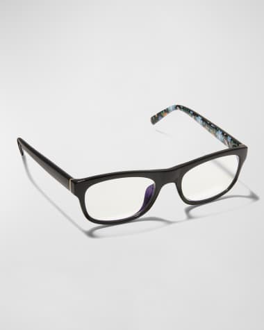 kate spade new york eviebb blue light blocking rectangle propionate reading glasses