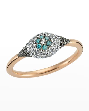 BeeGoddess Eye Light Multi-Diamond Ring
