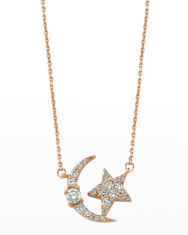 BeeGoddess Sirius Integrated Pendant Necklace with Diamonds
