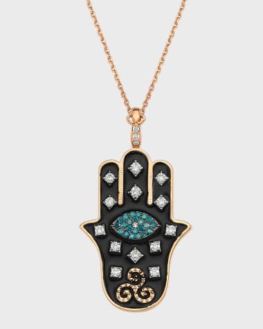 BeeGoddess Hamsa Pendant Necklace