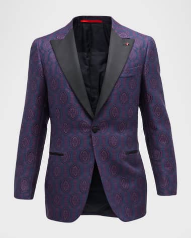 Isaia Men's Sanita Jacquard Tuxedo Jacket