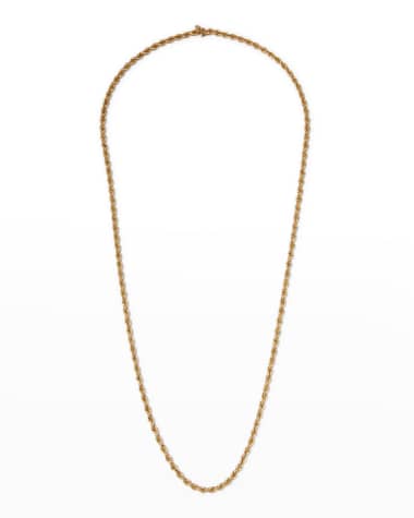 NM Estate Yellow Gold Twist Chain Necklace, 33"L
