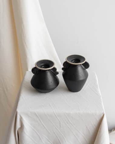 MARLOE MARLOE Pot Candle Holders, Pair
