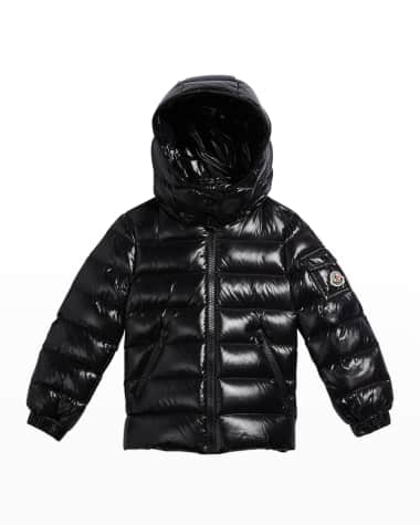 Moncler Girl's Bady Quilted Logo Jacket, Size 4-6