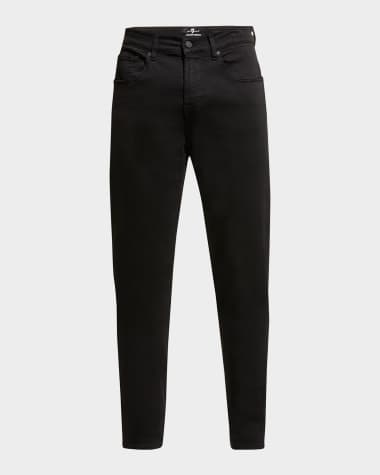 7 for all mankind Men's Slimmy Taper Solid Skinny Jeans
