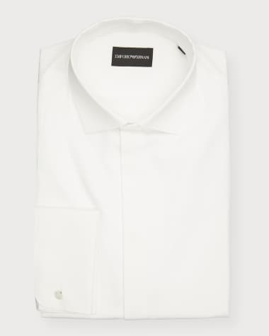 Emporio Armani Men's Hidden Button Placket Tuxedo Shirt