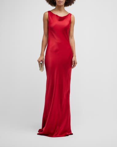 Neiman marcus red gown top